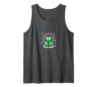 Frog Vibes: Cute Amphibian Music Lover for Kids & Adults Tank Top, Men, Dark Heather Grey, M