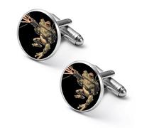 Frog Warrior Men's Cufflinks Tuxedo Cuff Links Dress Shirt Tie Accessories for Business Weddings