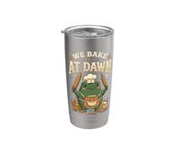 Frog We Bake At Dawn Funny Baking Humor Meme Stainless Steel Insulated Tumbler
