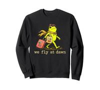 Frog We Fly At Dawn Funny Summer Vacation Travel Sweatshirt