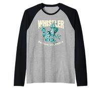 Frog Whistler BC Pacific Northwest Native Raglan Baseball Tee