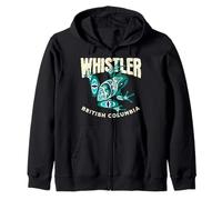 Frog Whistler BC Pacific Northwest Native Zip Hoodie