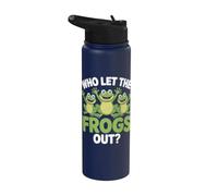 Frog Who Let The Frogs Out Funny Sarcasm Stainless Steel Insulated Water Bottle
