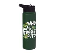 Frog Who Let The Frogs Out Funny Sarcasm Stainless Steel Insulated Water Bottle