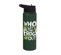 Frog Who Let The Frogs Out Funny Sarcasm Stainless Steel Insulated Water Bottle