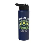 Frog Who Let The Frogs Out Funny Sarcasm Stainless Steel Insulated Water Bottle