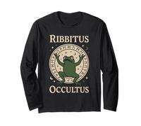 Frog Witch Toad Familiar Cottagecore Witch Occult Animal Long Sleeve T-Shirt