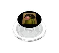 Frog with Bob Haircut Blowing Bubblegum Gen Z Silly Meme Kid PopSockets PopGrip for MagSafe