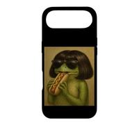 Frog With Bob Haircut Eating Hot Dogs Animal Hotdog Lover Case for iPhone Air