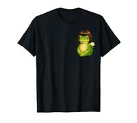 Frog with Bob Haircut Funny Lover Cute Humor Mom Dad Pocket T-Shirt
