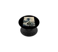 Frog With Bob Haircut Great Wave Off Kanagawa Gen Z Meme PopSockets Adhesive PopGrip