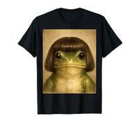 Frog with Bob Haircut Meme Silly Amphibian Gen Alpha Kids T-Shirt