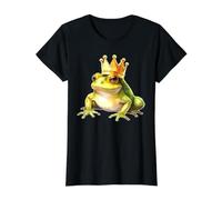 Frog with Crown x Prince Frog Value Graphic T-Shirt, Women, Black, XS