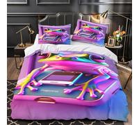 Frog with Glowing Eyes Quilt Cover 3D Print All Season 3PCs Bedding Set Hidden Zipper DigitalVibrant Comforter Cover Premium Super Soft for Kids Children Teens Adults Women Girls Double（200x200cm）