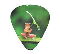 Frog With Leaf Umbrella Guitar Plectrums - For Electric Guitar, Acoustic Guitar, Ukulele, Bass And Other Kinds Of Guitars