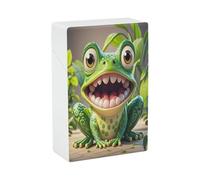Frog with Mouth Open Cartoon Cigarette Case Stylish Lightweight Pocket Holder Case for Smoke Waterproof Cigarette Dispenser Cigarettes Accessories for Outdoor Camping Hiking