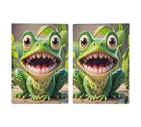 Frog with Mouth Open Cartoon Passport Holder Passport Wallet PU Leather Passports Protective Cover Slim Travel Accessories