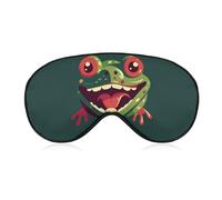 Frog with Mouth Open Sleep Mask with Adjustable Strap, Comfortable & Soft Eye Mask for Sleeping Light Blocking, Lightweight & Breathable Eye Cover for Men Women