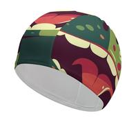 Frog with Mouth Open Swim Cap for Adult, Elastic Fabric Swimming Cap, Comfortable Bathing Cap for Long & Short Hair
