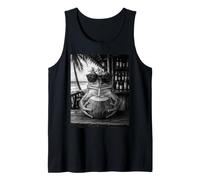Frog with Sunglasses and Coconut Drink Tank Top