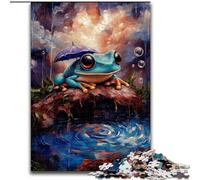 Frog with Umbrella 1000 Piece Jigsaw Puzzles for Adults & Teens, Challenging To Complete But Fun And Humorous Birthday Present, Gifts, Wall Art (50x75cm)
