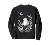 Frogcore Moon Frog Mushroom Cottagecore Aesthetic Sweatshirt