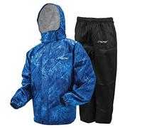 FROGG TOGGS Men's Classic All-Sport Waterproof Breathable Rain Suit Realtree Fishing Dark Blue,Large,count of 2