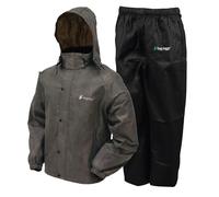 FROGG TOGGS Men's Standard Classic All-Sport Waterproof Breathable Rain Suit, Stone/Black, Large