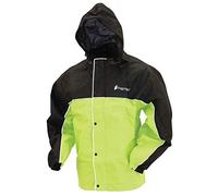 FROGG TOGGS Road Toad Reflective Waterproof Rain Jacket, Hivis Green/Black, Small