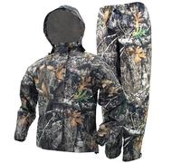 FROGG TOGGS Women's Classic All-Purpose Waterproof Breathable Rain Suit Raincoat, Realtree Edge, L (Pack of 2)