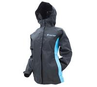 FROGG TOGGS Women's Stormwatch Rain Jacket, Black/Turquoise, S