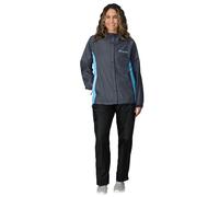 FROGG TOGGS Women's Stormwatch Rain Jacket, Black/Turquoise, S