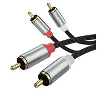Froggen RCA Cables - Phono to Phono, Male to Male, Red & White Audio Cable for Speaker, AMP, Turntable, Receiver, Home Theater & Subwoofer