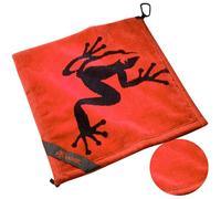 Frogger Amphibian Golf Towel with Dry and Wet Technology, Red - Golf Bag Accessory for Men and Women with Carabiner Clip