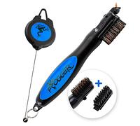 Frogger BrushPro Golf Club Cleaner with Ergonomic Grip and Retractable Cord | Sturdy Golf Brush and Groove Cleaner with Advanced Scrub Cleaning Technology for Professional Golfers