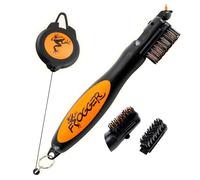 Frogger BrushPro Golf Club Cleaner with Ergonomic Grip and Retractable Cord | Sturdy Golf Brush and Groove Cleaner with Advanced Scrub Cleaning Technology for Professional Golfers
