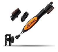 Frogger BrushPro Latch-It Golf Club Cleaner, Ergonomic Grip and Latch-it Magnet, Orange - Professional Golf Club Brush and Groove Cleaner for Golfers