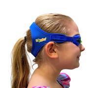 Frogglez NEW Explorerz Jr. Kids Swimming Goggles with Custom Fit Neoprene Strap, Comfort First Design, Unisex (Blue)