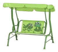 Froggy Children's Swing Steel Green Polyester 115x118cm Garden Furniture Frog