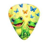 Froggy Forest Harmony Guitar Picks Gift Set - 12 Smooth Durable Plectrums For Acoustic, Electric & Bass Guitar, Perfect Present For Guitar Lovers & Musicians