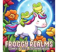 Froggy Realms Coloring Book: Cute Fantasy Coloring Pages featuring Adorable Frog Adventures with Whimsical Characters in Magical Land Designs All Ages Relaxation