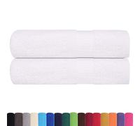 Frogn Bath Towels Pack of 2, White, 100 x 150 cm, 360 g/m², 100% Cotton, Absorbent, Oeko-Tex Certified, Versatile for Sauna, Beach, Sports, Wellness and Bathroom