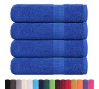 Frogn Bath Towels Pack of 4 Blue 70 x 140 cm 360 g/m² 100% Cotton Oeko-Tex Standard 100 Certified Absorbent Durable with Hanging Loop for Sauna Beach and Bathroom