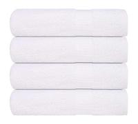 Frogn Bath Towels Pack of 4 White 70 x 140 cm 360 g/m² Cotton Absorbent Soft Machine Washable Ideal for Bathroom, Sauna, Sports, Travel and Wellness