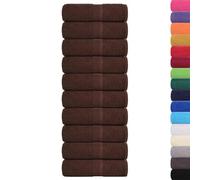 Frogn Guest Towels Pack of 10, Brown, 30 x 50 cm, 360 g/m², 100% Cotton, Absorbent, Oeko-Tex Certified, Versatile Towel Set for Bathroom, Sauna, Sports and Wellness