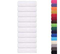 Frogn Guest Towels Pack of 10 White 30 x 50 cm 360 g/m² Cotton Absorbent and Versatile for Bathroom, Sauna, Fitness, Beach, Camping, Wellness