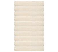 Frogn Hand Towels Cream 100 x 200 cm 360 g/m² Cotton Absorbent Durable with Loop for Bath Towel Beach Towel Sauna Spa Wellness Travel Fitness Pack of 10