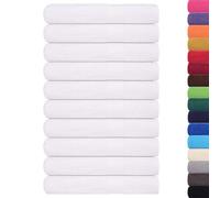 Frogn hand towels, pack of 10, white, 100 x 200 cm, 360 g/m², made of 100% cotton, Oeko-Tex certified, absorbent, versatile as a bath towel, sauna towel, beach towel, guest towel for wellness and