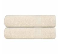 Frogn Pack of 2 Bath Towels, Cream, 100 x 150 cm, 360 g/m², 100% Cotton, Oeko-Tex Certified, Absorbent, with Loop, Machine Washable, Versatile for Sauna, Beach, Sports
