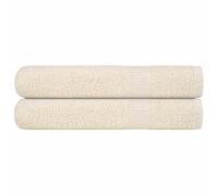 Frogn Sauna Towels Cream 80 x 200 cm 360 g/m² Cotton Absorbent and Soft with Practical Loop Machine Washable for Sauna, Wellness, Beach and Fitness Pack of 2